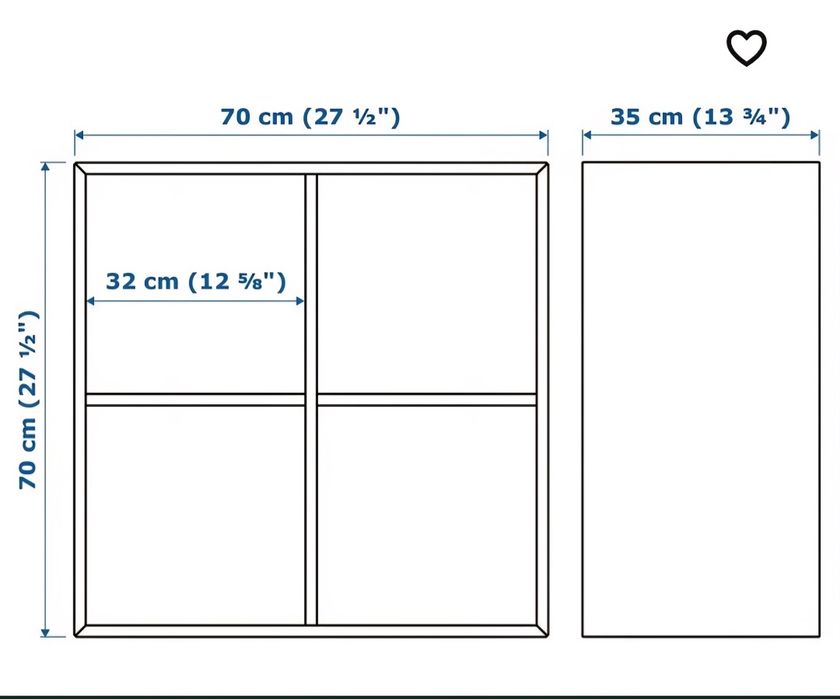 Meble ikea eket, regał żółty
