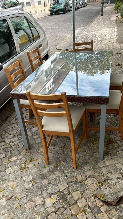 Mesa para cozinha + 6 cadeiras