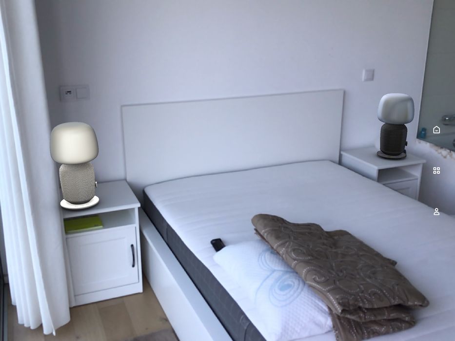 Cama com arrumação, 210 × 155 × 38 cm