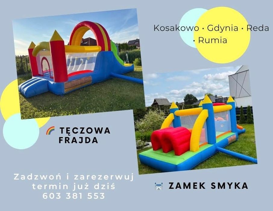 Dmuchaniec dla dzieci, wynajem Gdynia, Kosakowo & okolice