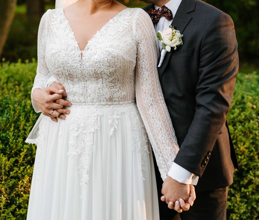 Suknia ślubna szyta na miarę.