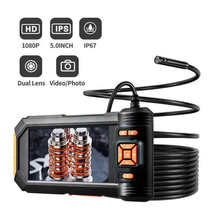 Endoskop z 3 kamerami 2 metry 8mm z wodoodporną kamerą IP67