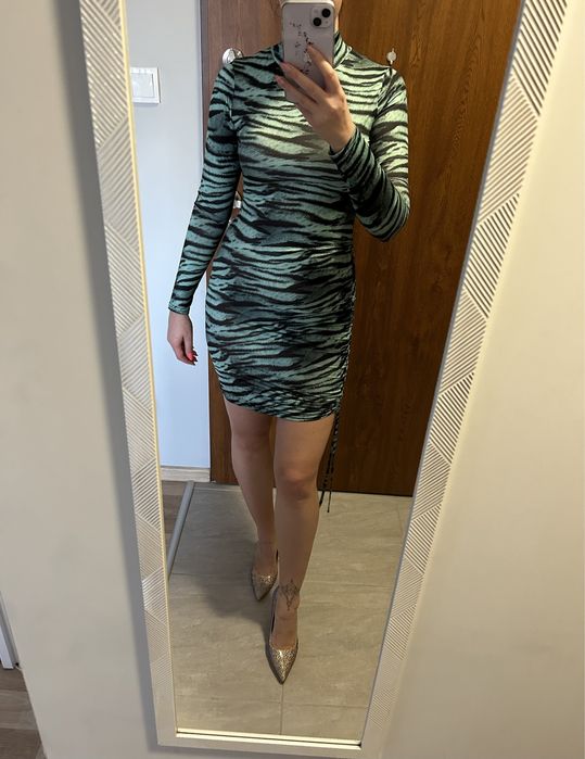 Sukienka zielona panterka r. S/M