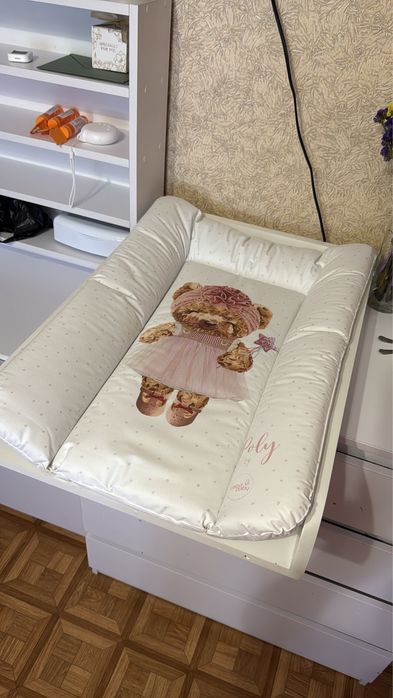 Пеленальна накладка на комод разом з матрасиком