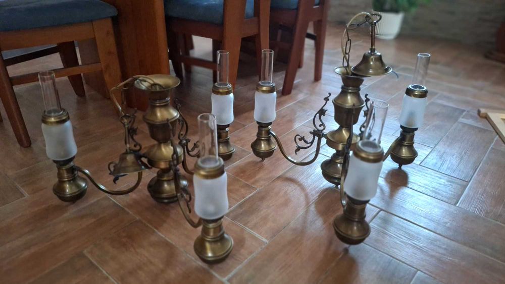 2 Candeeiros em latão