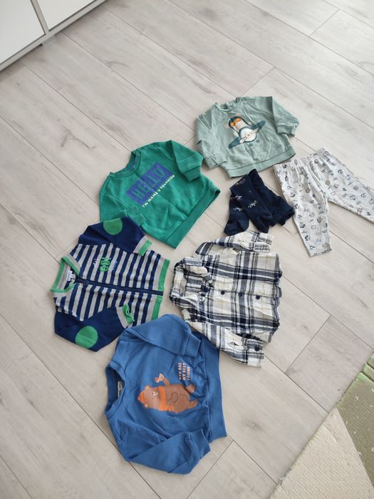 Набір дитячого одягу для хлопчика 6–12 міс 68-74-80 / 7 речей / гарний