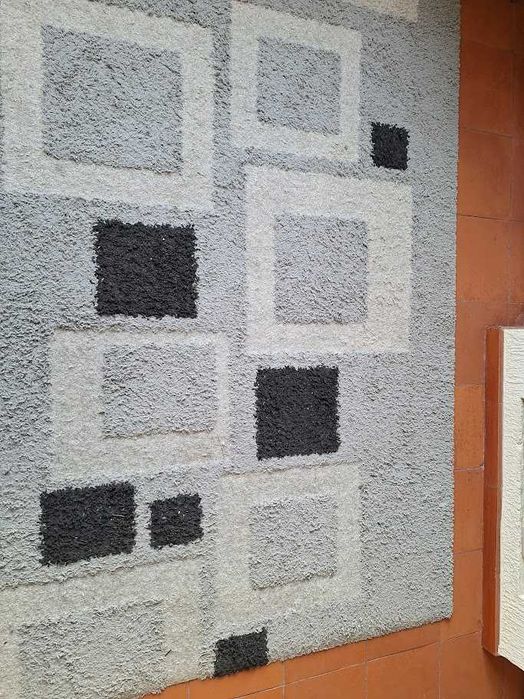 Light blue rug with rectangular patterns, 2.30 x 1.60 meters64752241483011122