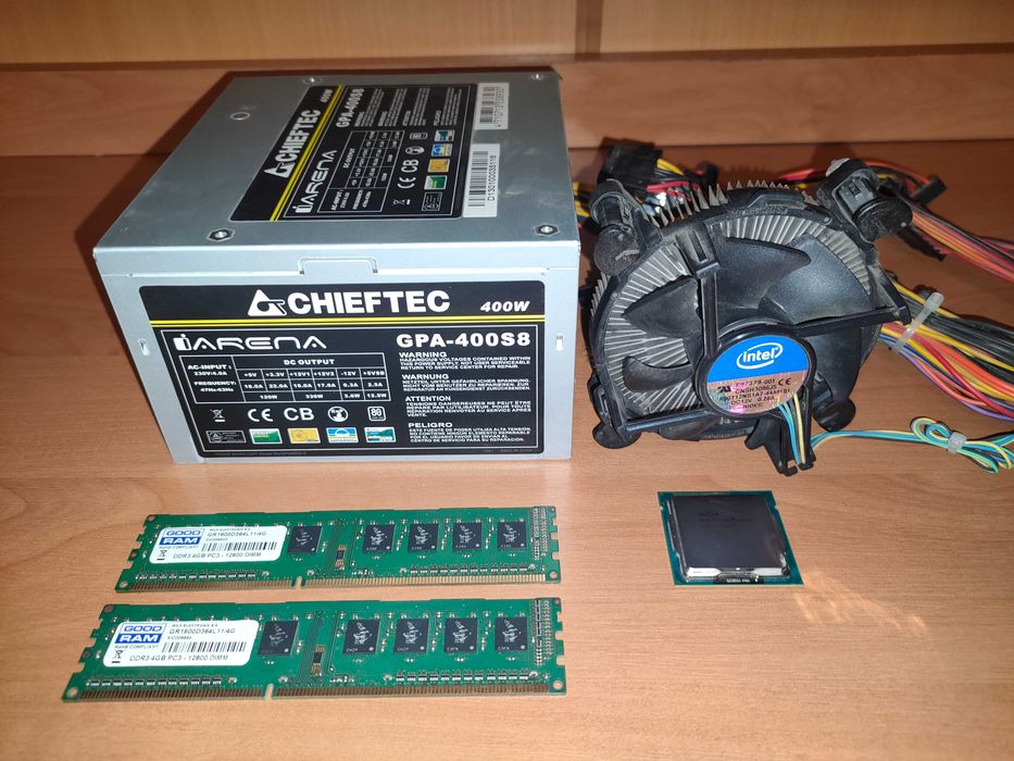 Części komputerowe, procesor Intel i3 3220, ram 8GB, zasilacz Chieftec