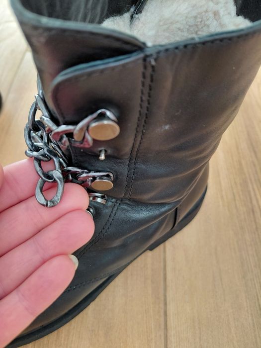 Чоботи зимові шкіряні натуральний утеплювач