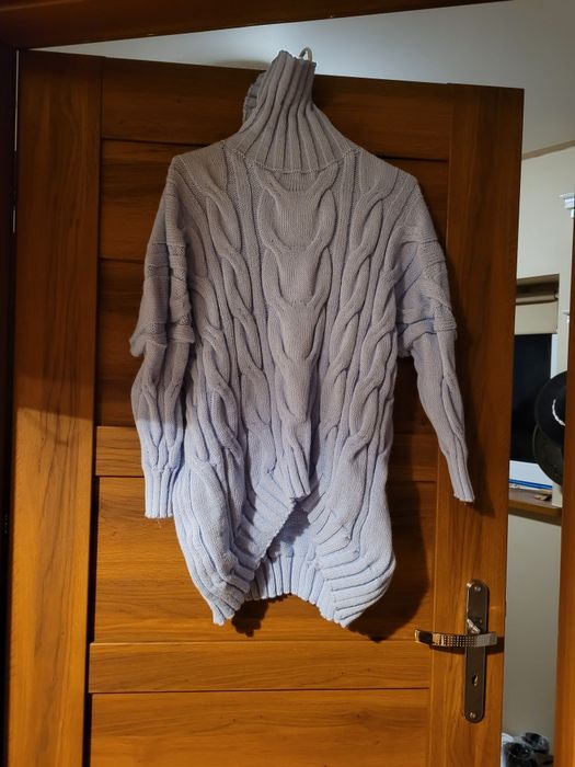 Sweter golf damski niebieski jak nowy XL