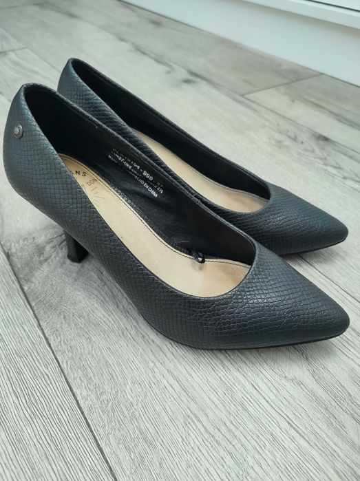 Szpilki czarne, buty na obcasie, 37