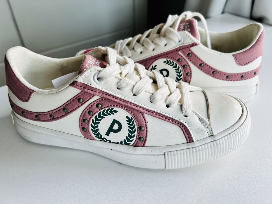 Pollini Włoskie buty trampki Nowe Oryginalne Sneakersy tenisowki skora