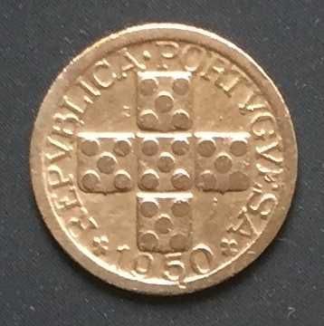 Moeda X centavos bronze - Portugal - 1950