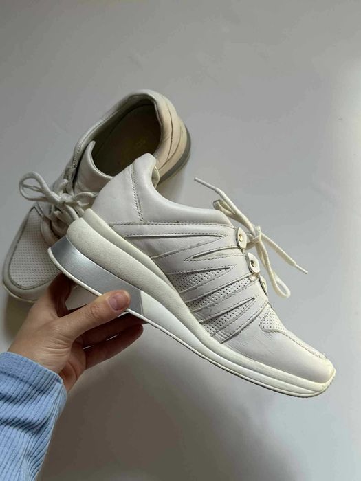 Buty sportowe białe skórzane skóra naturalna na platformie 37 Lasocki