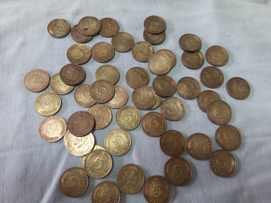 Moedas Marcos Alemanhã 5 , 2 , 1 MARK, 50 , 5 , 2 , 1 pfennig