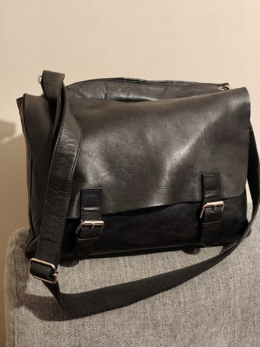 Skórzana torebka - teczka na ramię format A4 House Of Janic Carlo