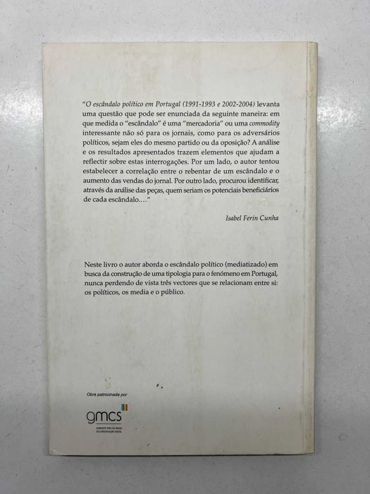 Livro - O Escândalo Político em Portugal (ctt editorial grátis)