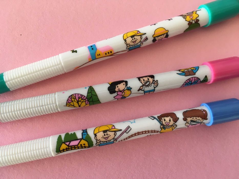 Lote de 3 Lapiseiras com borracha Anos 80 Taiwan - Novas