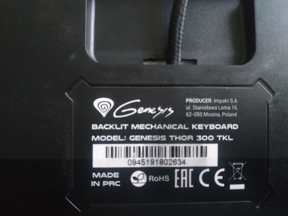 Klawiatura genesis thor 300 tkl