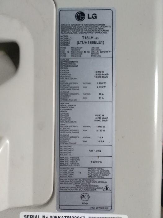 Кондиціонер касетний LG