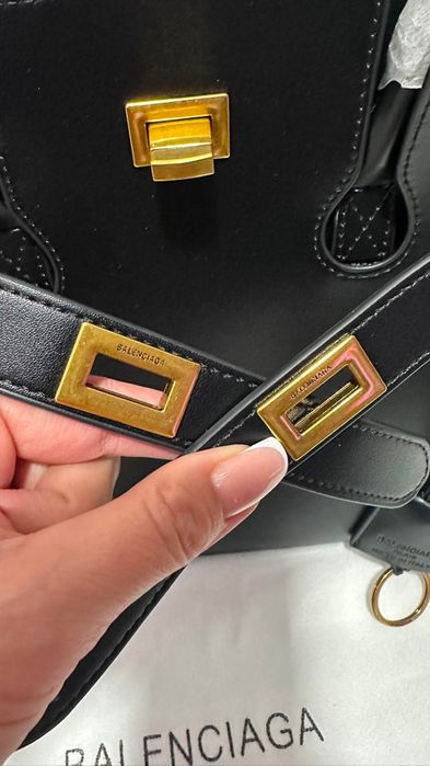 Balenciaga-Torebka kuferek/shooper Bel Air  czarna, nowa