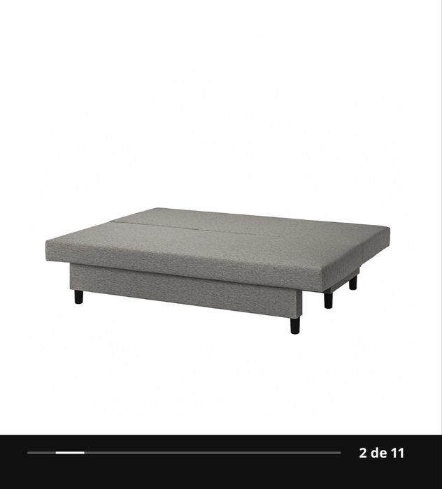 Sofa cama cinza ikea
