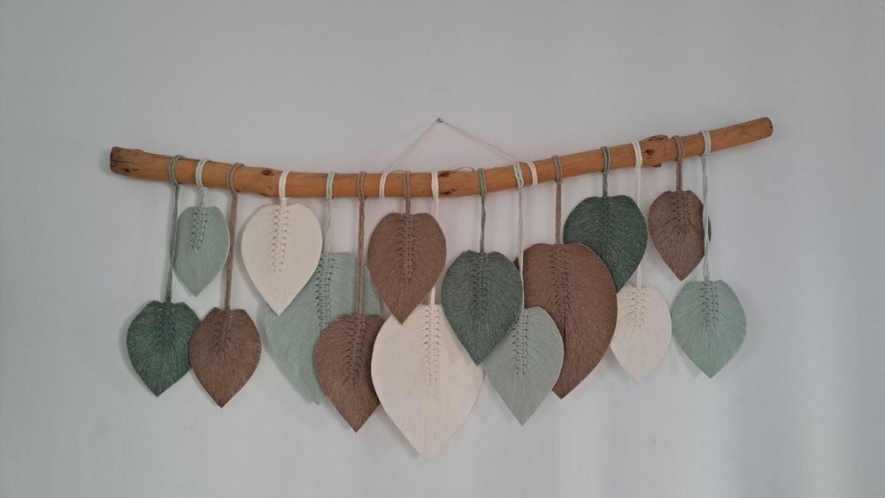 Macaramé Folhas 120 cm