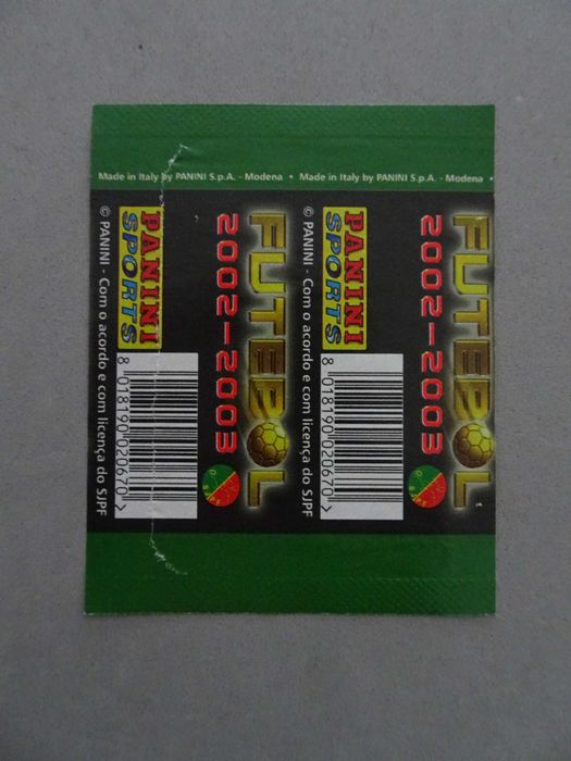 Carteira de cromos aberta e vazia de futebol - Futebol 2002/2003 Panini