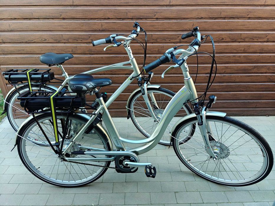 Parka rowerów elektrycznych DUTCH ID. Centralny napęd BOSCH 36V 1 AH 2600 KM Jak nowe 53 cm Duży zasięg