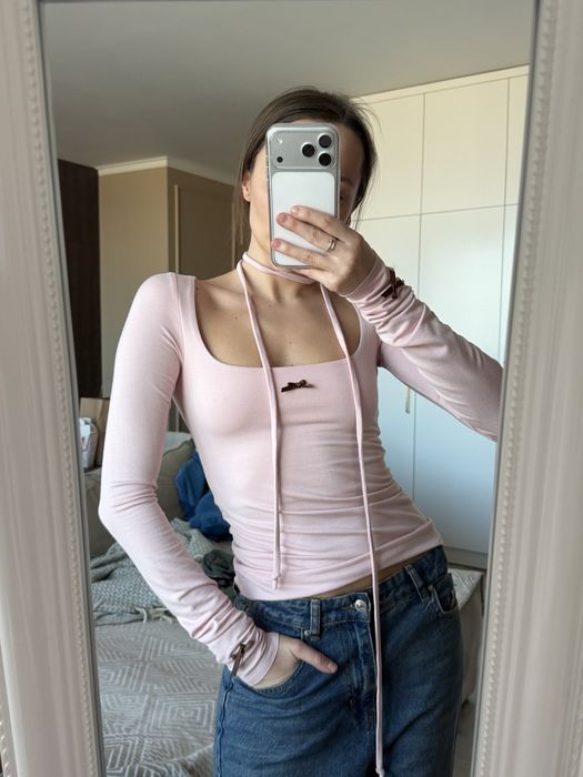 Лонгслів бібліотека bibliotheque nationale рожевий