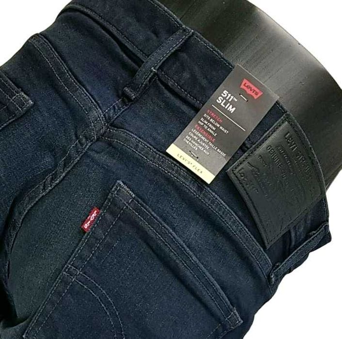Męskie jeansy Levis 511 - Slim Stretch nowe oryg. Levi's Flex -W36/L34