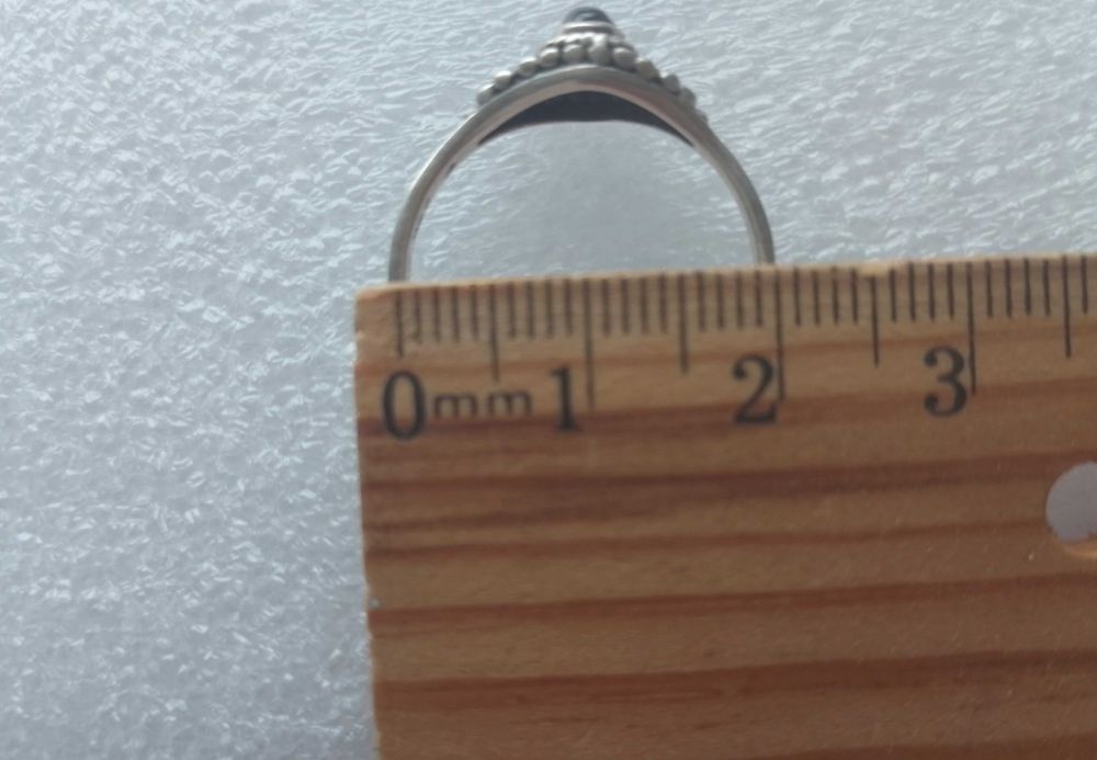 pierścionek srebrny z granatem, srebro 925 granat naturalny