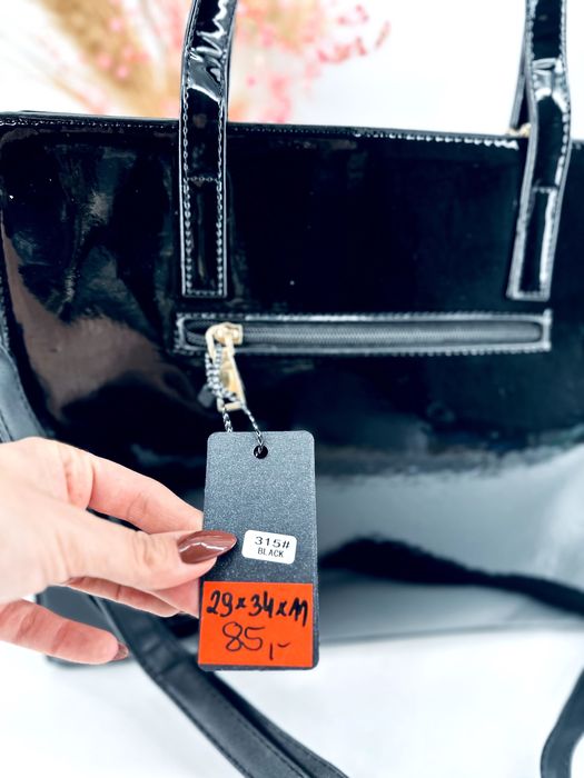 Nowa torebka damska a4 hit ! lakierowana shopperka czarna