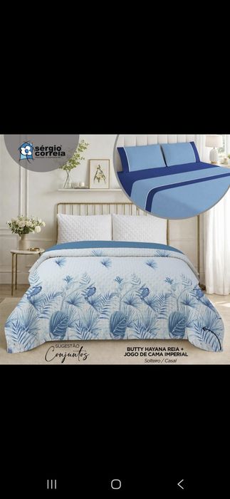 Conjunto de colcha e lencois