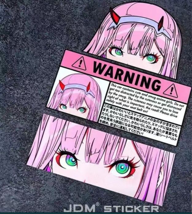 Наклейки jdm, anime zero two, darling in the franxx/милый во франксе ...
