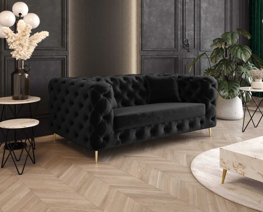 Sofa Kanapa Boston Chesterfield Pikowana Glamour VeroLux