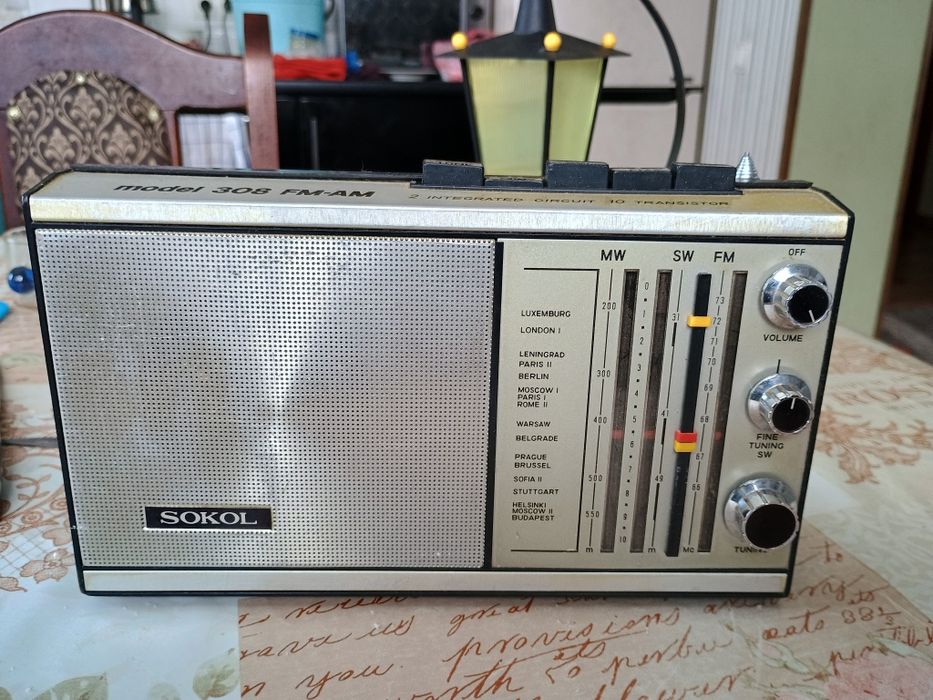 Радіоприймач Сокіл-308.Працює.
