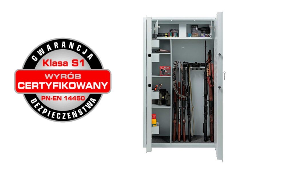 10 luf szafa na broń sejf S1 zamek kluczowy