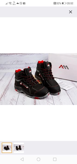 Зручні робочі ботинки чоловічі шкіряні  з захисним носком OHS