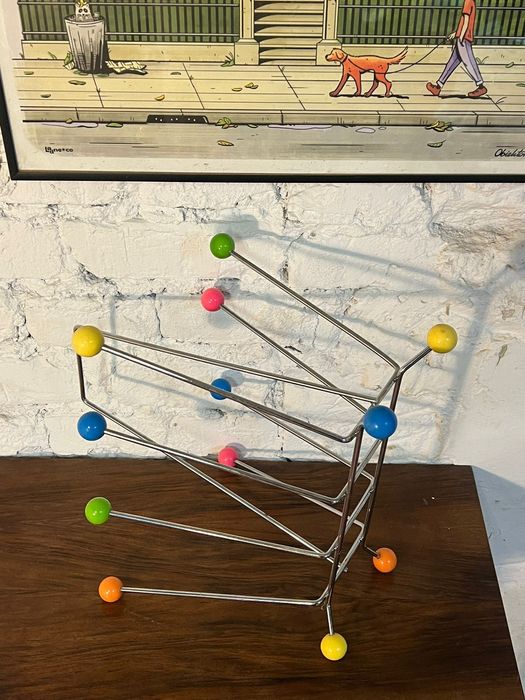 unikatowy gazetownik sputnik mid Century vintage retro