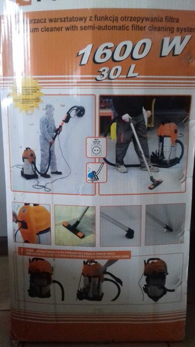 Odkurzacz warsztatowy Pansam 1600W 30L przemysłowy do popiołu
