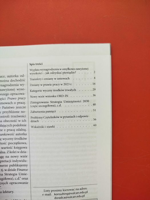 Doradca. Kadry, finanse, zarządzanie oświatą, Vulcan, kwiecień 2023