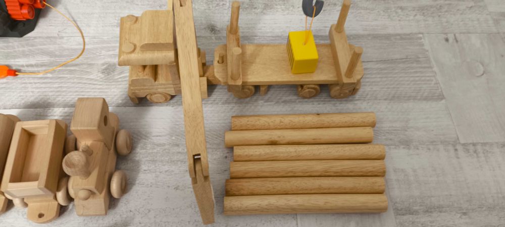 Drewniany zestaw Jenga, Jenga BOOM, Ciężarówka, Pociąg, Dźwig i inne.