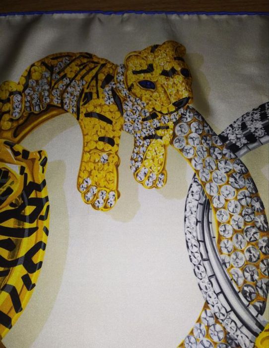 Cartier шикарна люксова вінтажна шовкова хустка