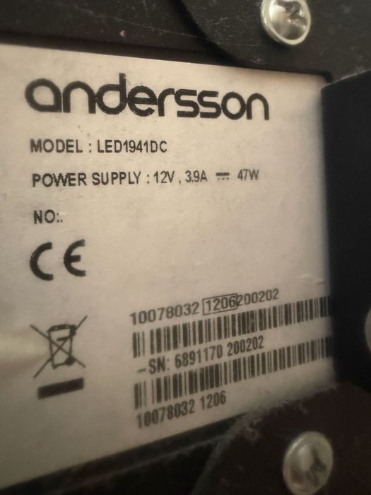Телевізор Andersson 22” + кріплення
