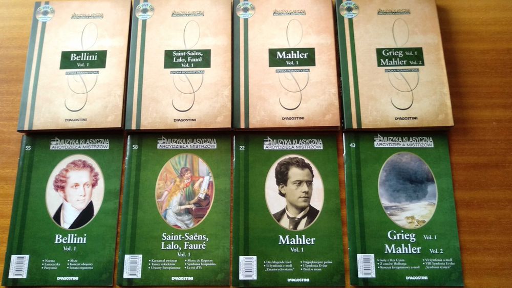 Bellini, Saint-Saens, Mahler, Grieg, muzyka klasyczna 40 CD