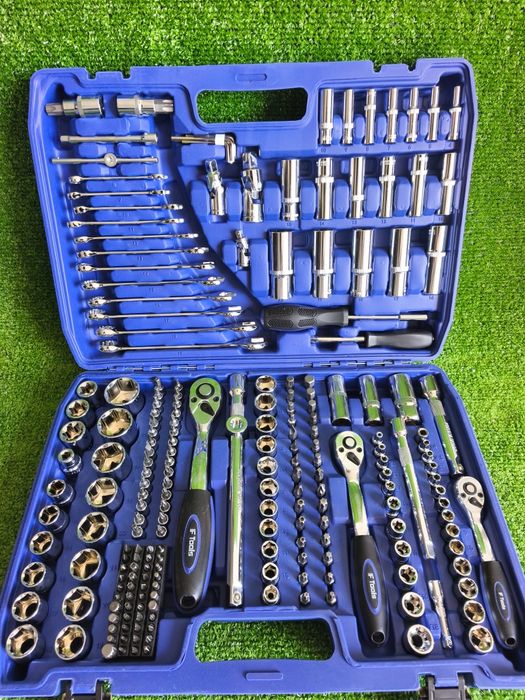 Mala de ferramentas conjunto com 216pcs Chrome vanádio qualidade profissional