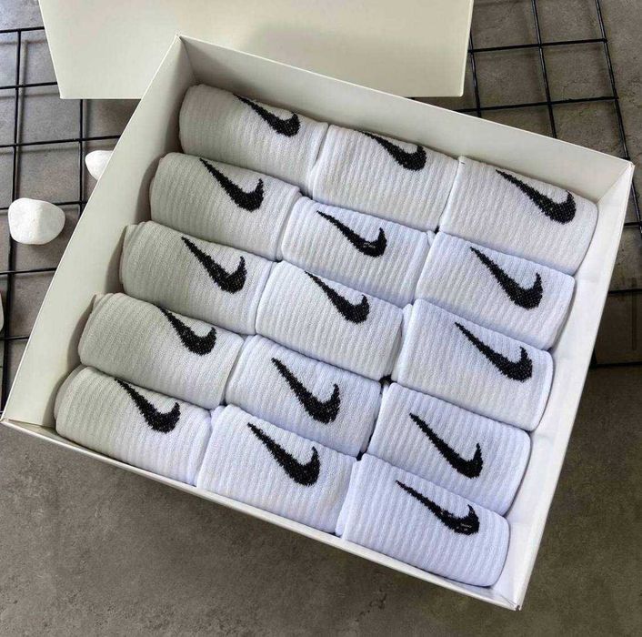 12 пар - 250 грн Носки найк / Шкарпетки Nike довгі білі