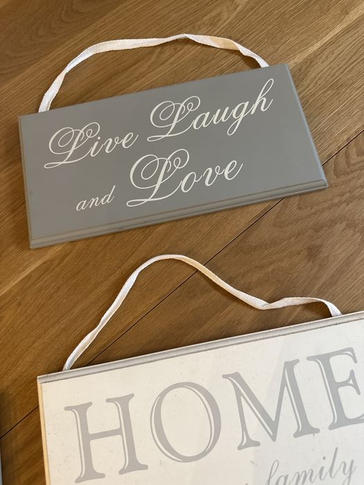Placas decorativas com frases