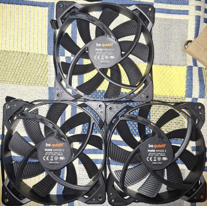 Вентилятор 140mm Be Quiet! Pure Wings 2 3pin 1000RPM, Ціна за 3шт.